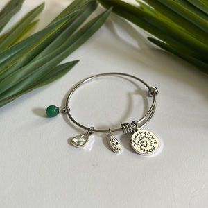 New Silver Color Bangle Charm Bracelet